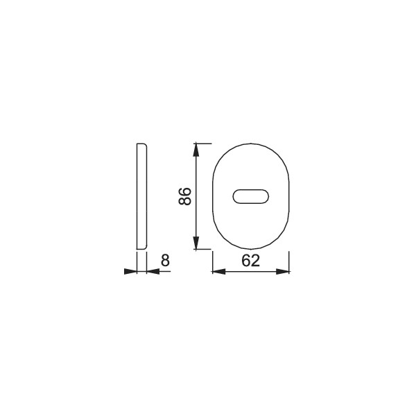 Hoppe - Bocchetta Per Limitatore D'Apertura Per Porta Blindata - M830S
