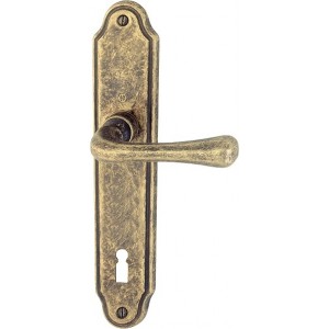 Door handle on plate -  Hoppe - Valencia - M170/221l