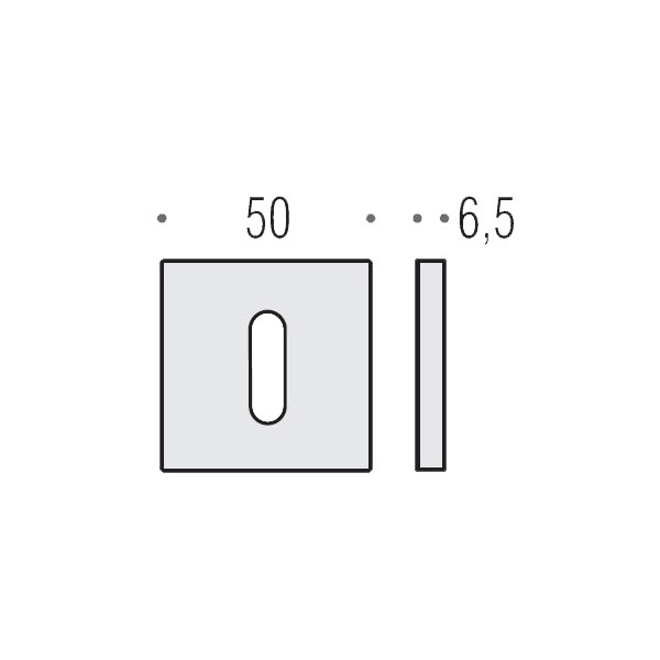 Colombo Design - Bocchetta Quadrata in Ottone - MM13BB