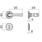 Ghidini - Maniglia Per Porta - Florentia Q8-RB Ghidini - Maniglia Per Porta - Florentia Q8-RB