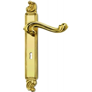 Antologhia Door Handle With Plate Barocco KBA11P gold